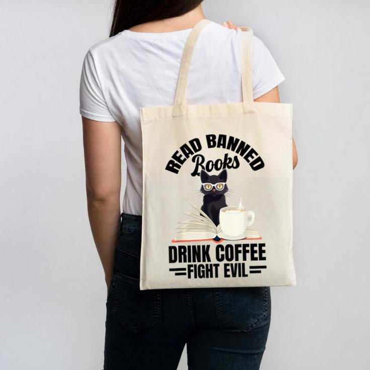 Cat I Read Banned Books Shirt Bookworm Avid Reader For Men Women Kids Canvas Tote Bag