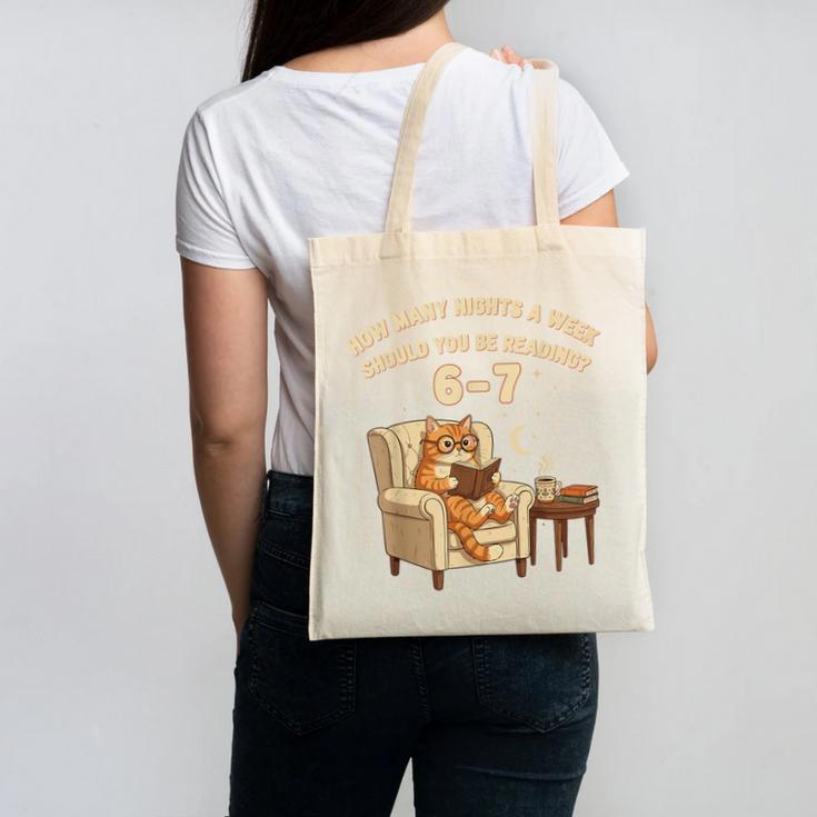 Cat Reading 6-7 Meme English Teacher Book Lover Humor Canvas Tote Bag Cat Reading 6-7 Meme English Teacher Book Lover Humor Canvas Tote Bag