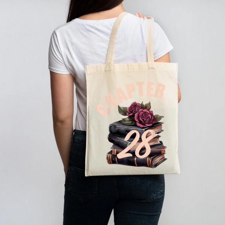 Chapter 28 28th Birthday Women Book Lovers Its My Birthday Canvas Tote Bag