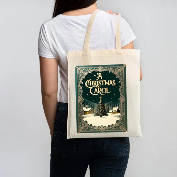 A Christmas Carol Book Cover By Charles Dickens Canvas Tote Bag