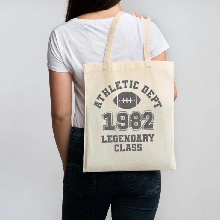 Class Of 1982 Graduation Yr High School Pride Vintage Retro Canvas Tote Bag