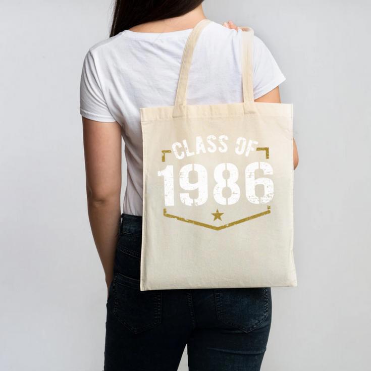 Class Of 1986 School Reunion Graduation Vintage Style Canvas Tote Bag