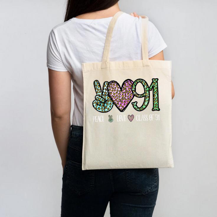 Class Of 1991 Shirt Leopard Senior Graduation Class Reunion Canvas Tote Bag