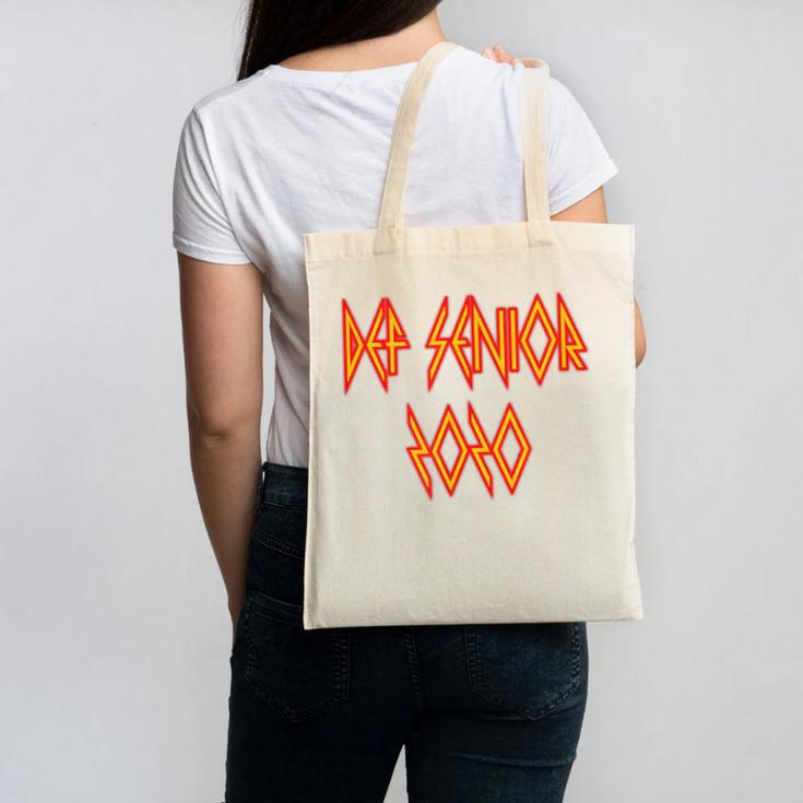 Class Of 2020 Senior 80s And 90s Rock Style Graduation Canvas Tote Bag