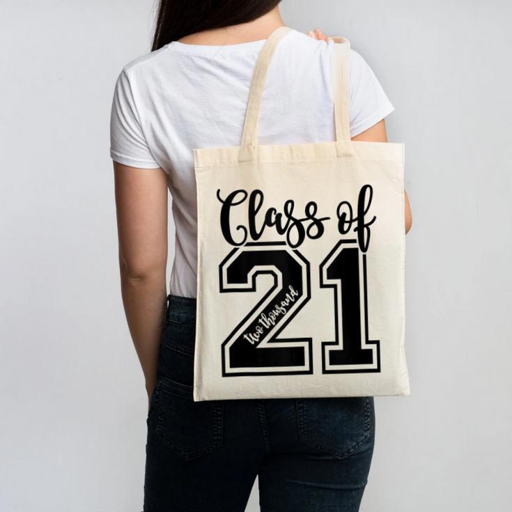Class Of 2021 Senior 21 Cool Graduation Canvas Tote Bag