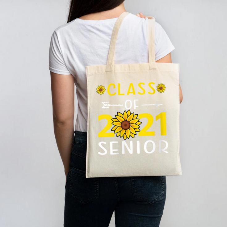 Class Of 2021 Senior Graduation Sunflower Canvas Tote Bag