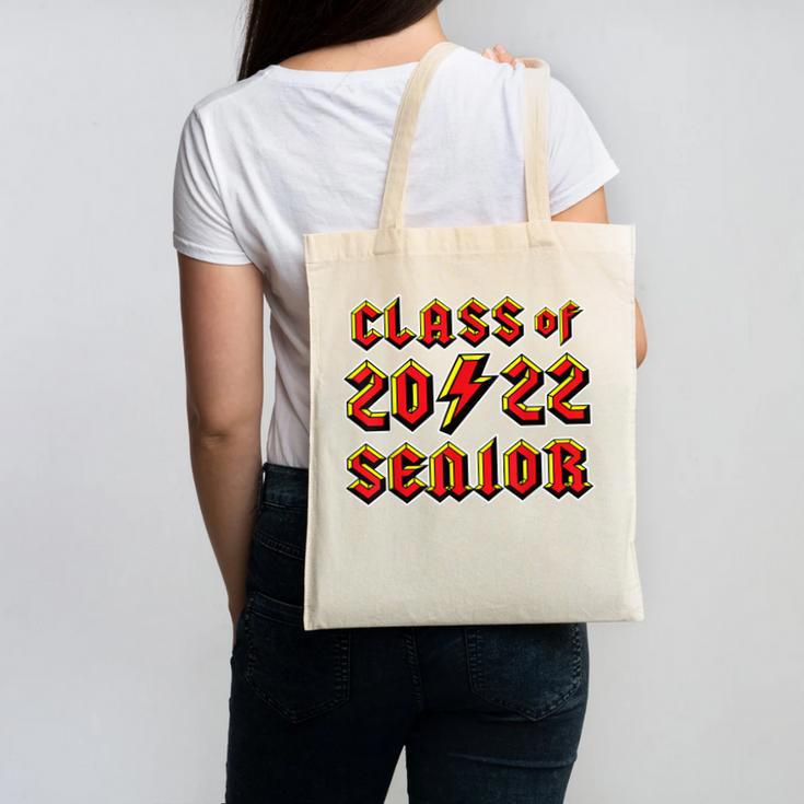 Class 2022 Senior 80s 90s Rock Retro Vintage Graduation Canvas Tote Bag