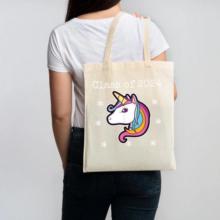 Class Of 2024 Graduation Year Unicorn Tee Shirt Canvas Tote Bag