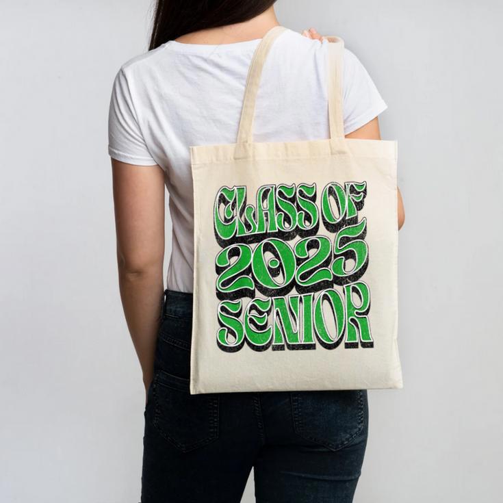 Class Of 2025 Senior Green Student Graduation Canvas Tote Bag