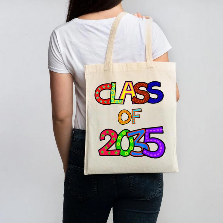 Class Of 2035 Grow With Me Kindergarten Graduation Canvas Tote Bag