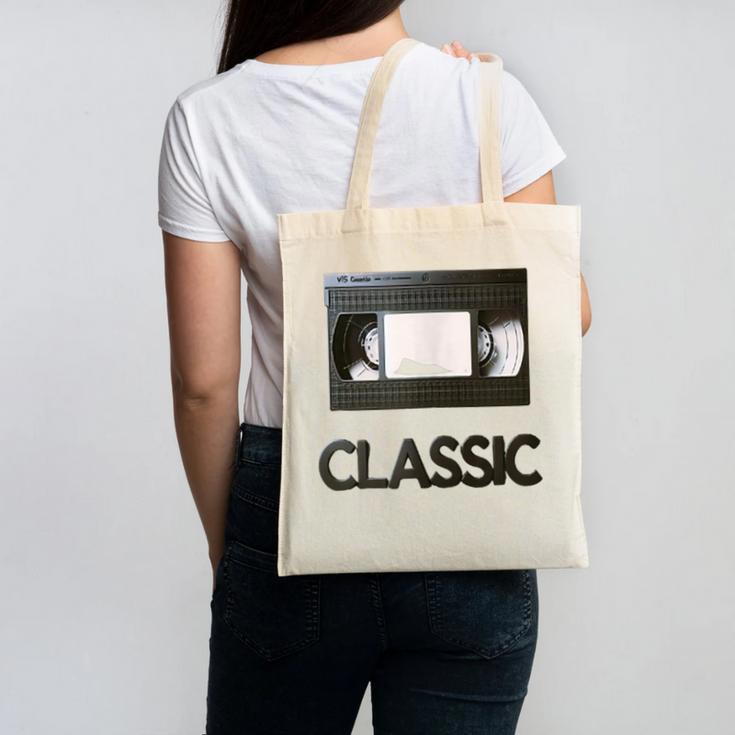 Classic VHS Tape Nostalgia Retro Canvas Tote Bag