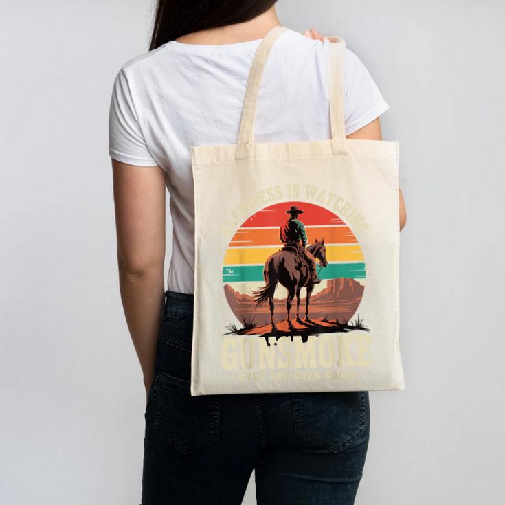 Classic Western Nostalgia Cowboy Sunset Canvas Tote Bag