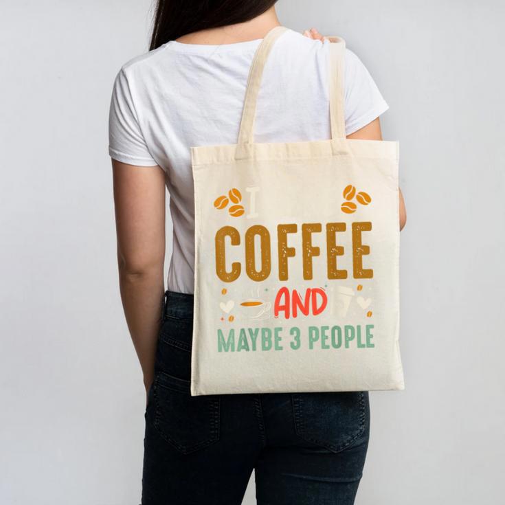 Coffee & Introvert Humor Tee Quote Cute Font Canvas Tote Bag Coffee & Introvert Humor Tee Quote Cute Font Canvas Tote Bag