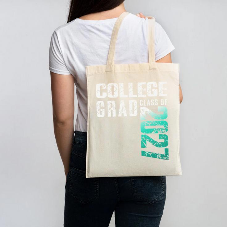 College Grad Class Of 2027 Graduation Canvas Tote Bag