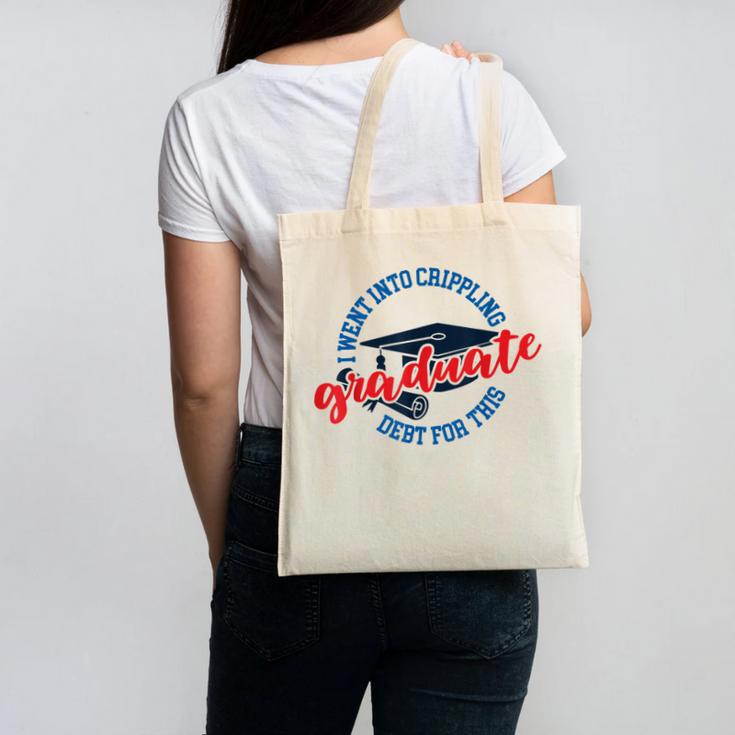 College University School Graduation Debt Loan Canvas Tote Bag