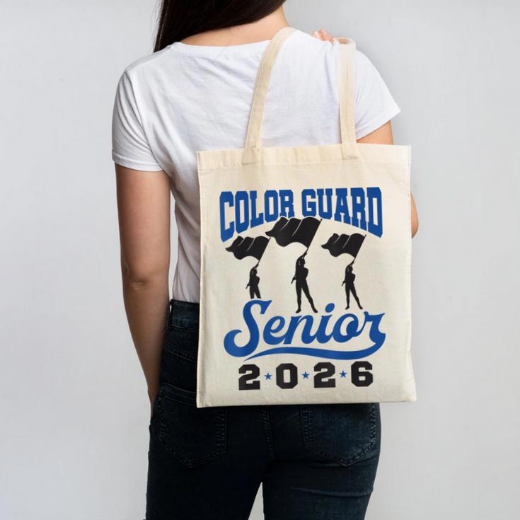 Color Guard Senior 2026 Flags Marching Band Graduation Grad Canvas Tote Bag