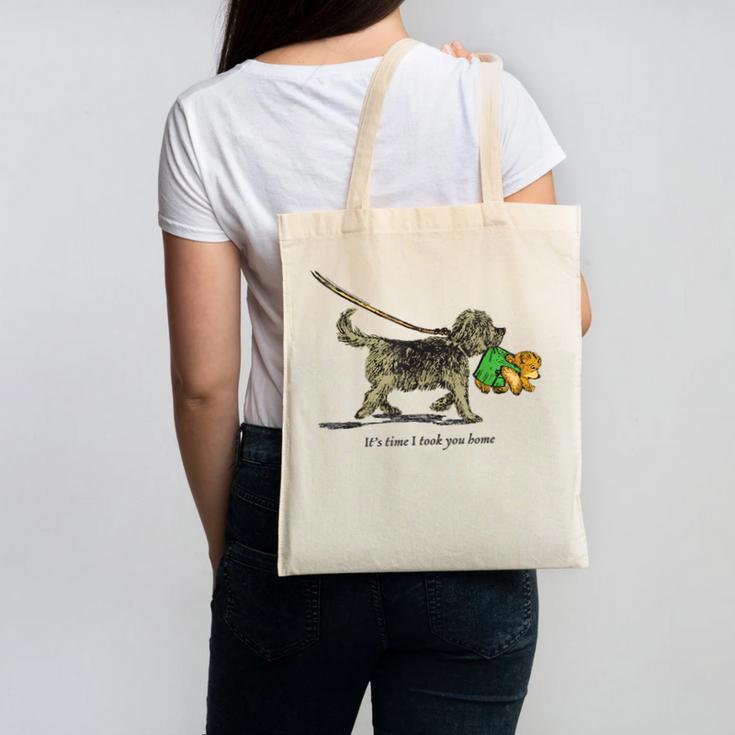 Corduroy Time I Took You Home Teddy Bear Children's Book Canvas Tote Bag