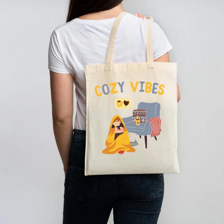 Cozy Vibes Atmospheric Introvert Canvas Tote Bag Cozy Vibes Atmospheric Introvert Canvas Tote Bag