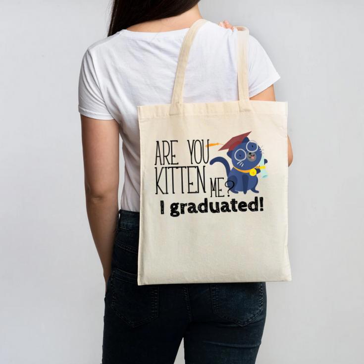 Cute Graduation  Cat Masters High School T-Shirt For Men Women Kids Canvas Tote Bag