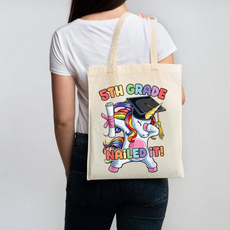 Dabbing 5th Grade Unicorn Graduation Class Of 2020 Nailed It Canvas Tote Bag