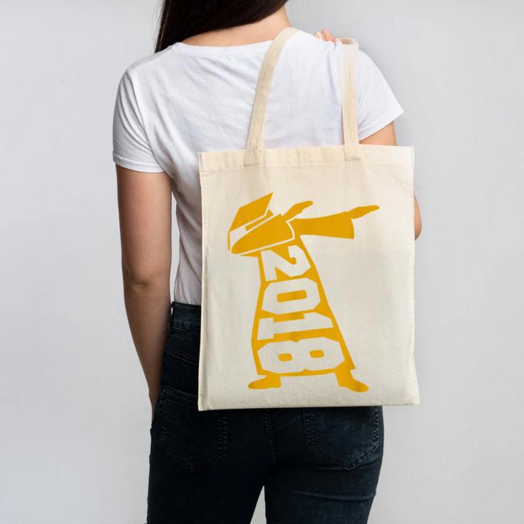 Dabbing Graduation Class Of 2018 T-Shirt School Colors Canvas Tote Bag