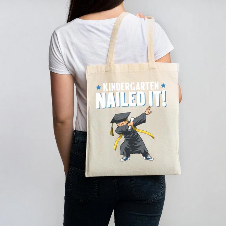 Dabbing Graduation Class Of 2025 Boy Kindergarten Nailed It Canvas Tote Bag