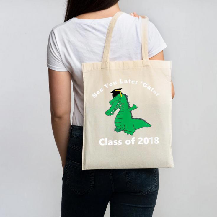 Dabbing Later Gator Graduation Class Of 2018 T-Shirt Canvas Tote Bag