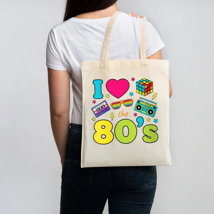 Dad I Love The 80's Retro 80s Nostalgia For Dad Canvas Tote Bag Dad I Love The 80's Retro 80s Nostalgia For Dad Canvas Tote Bag