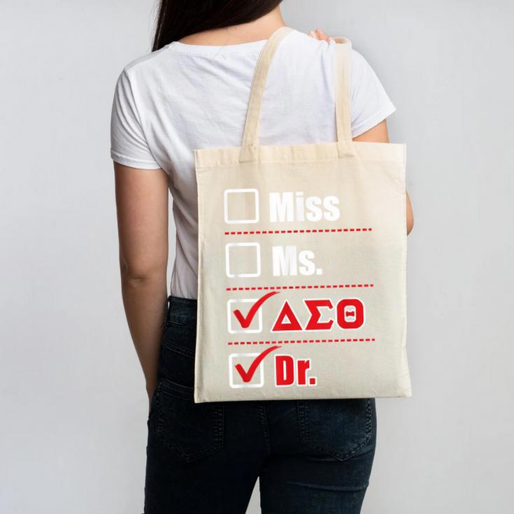 Delta Sigma Theta Sorority Delta Doctor Graduation Canvas Tote Bag