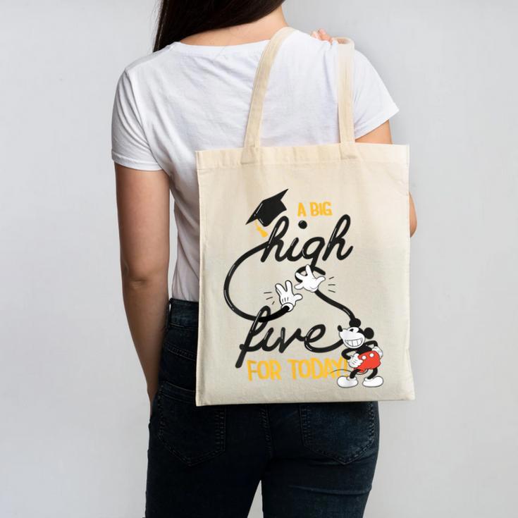 Disney Mickey Mouse A Big High Five For Today Graduation Canvas Tote Bag