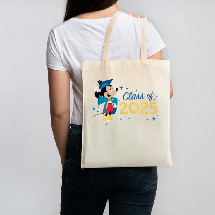 Disney Mickey Mouse Cap & Gown '25 Graduation Class Of 2025 Premium Tri-Blend Canvas Tote Bag