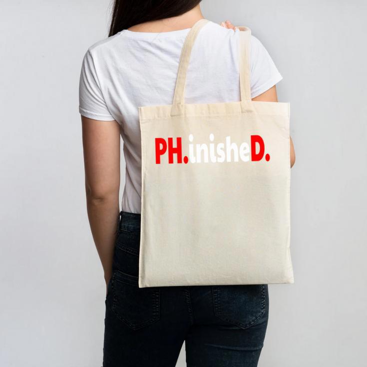 Doctorate PhinisheD PhD Graduation Premium Canvas Tote Bag