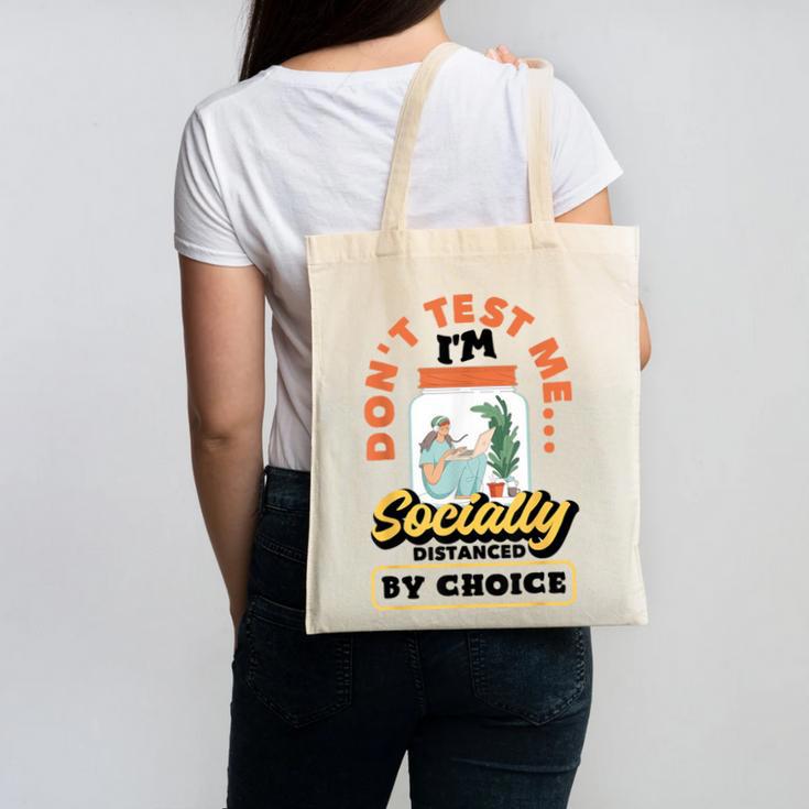 Don't Test Me Introvert's Canvas Tote Bag