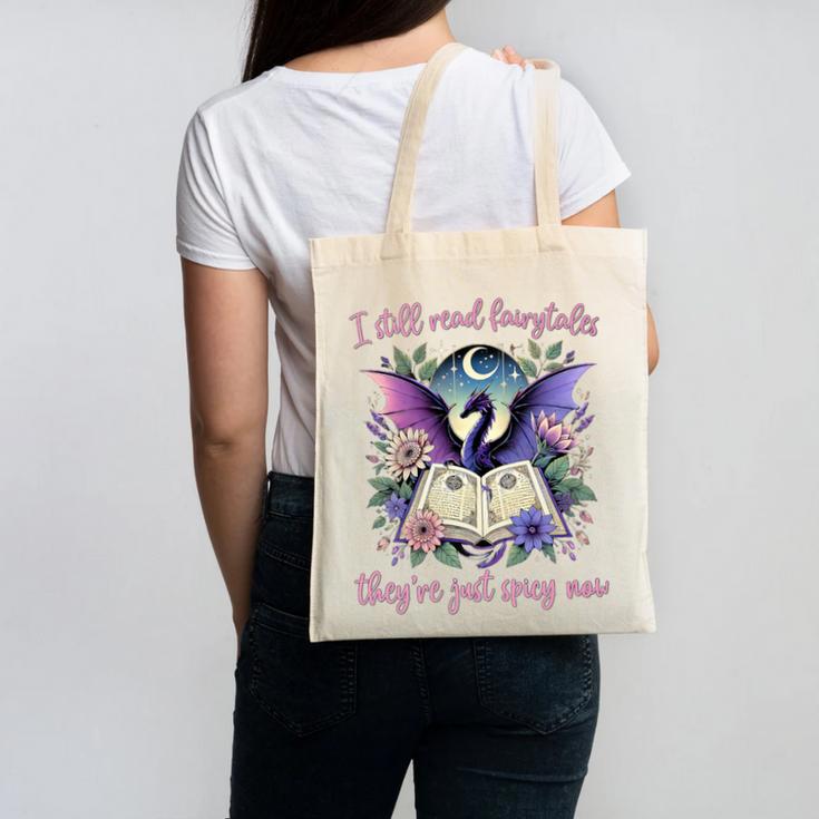 Dragon Bookish Romantasy Smut Merch Spicy Book Lover Premium Canvas Tote Bag
