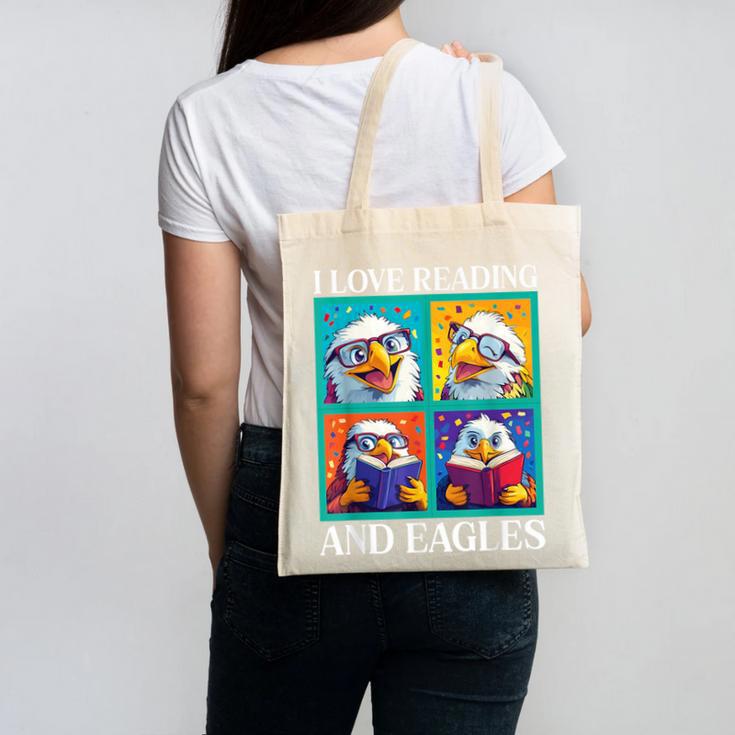 Eagle Love Reading And Eagles Child Book Lover Canvas Tote Bag Eagle Love Reading And Eagles Child Book Lover Canvas Tote Bag