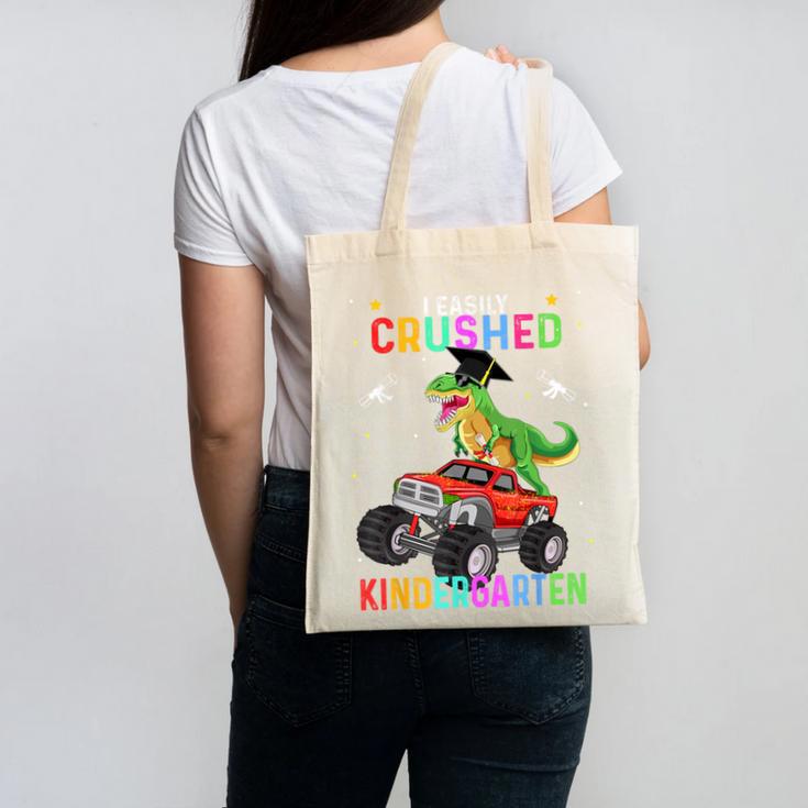 I Easily Crushed Kindergarten Graduation 2022 Truck Dinosaur Canvas Tote Bag