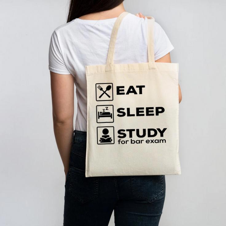 Eat Sleep Study For Bar Exam Lawyer Graduation Canvas Tote Bag
