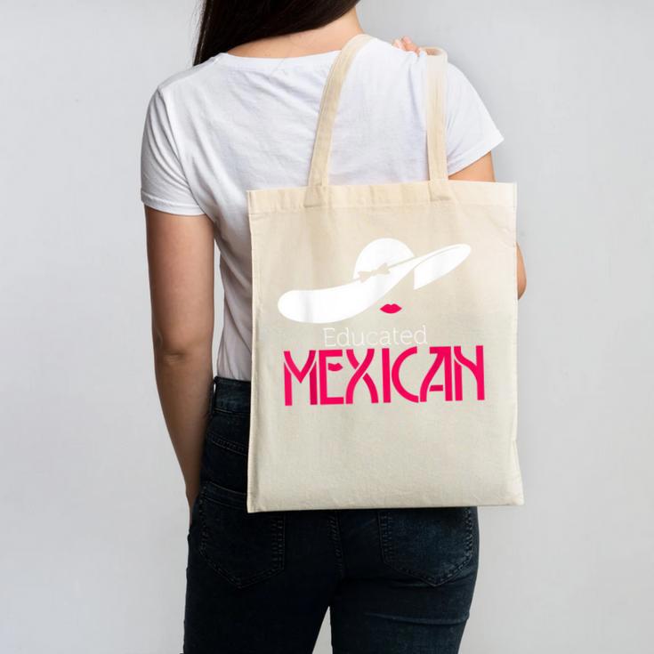 Educated Mexican Graduation Shirt For Women Canvas Tote Bag
