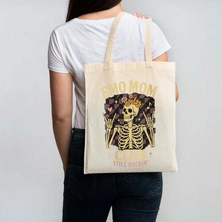 Emo Mom Club Still Rockin Skeleton Nostalgia Women Mother Canvas Tote Bag