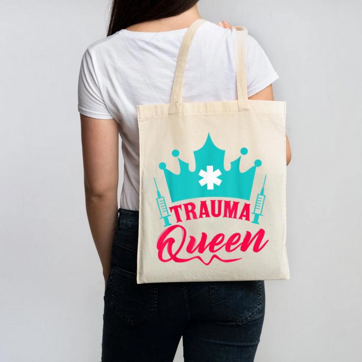 EMT Trauma Queen Paramedic Student T-Shirt Graduation Canvas Tote Bag