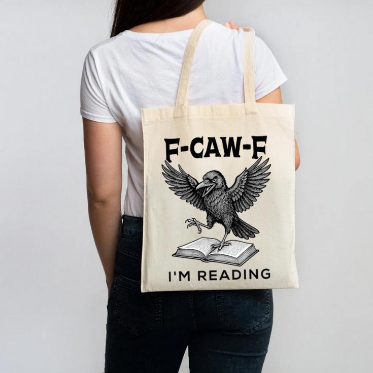 F-Caw-F Crow Book Lovers Vintage Bookish Bird Canvas Tote Bag