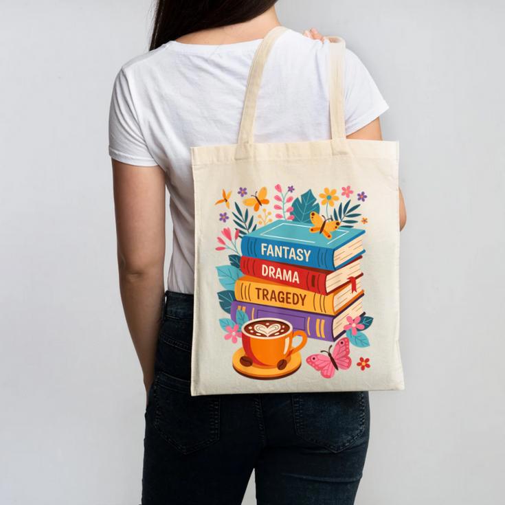 Fantasy Drama Tragedy Books Subtle Anti-Trump Canvas Tote Bag Fantasy Drama Tragedy Books Subtle Anti-Trump Canvas Tote Bag