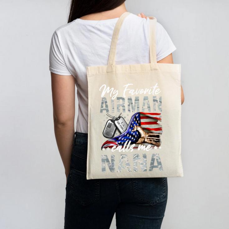 My Favorite Airman Calls Me Nana Air Force Graduation Nana Canvas Tote Bag