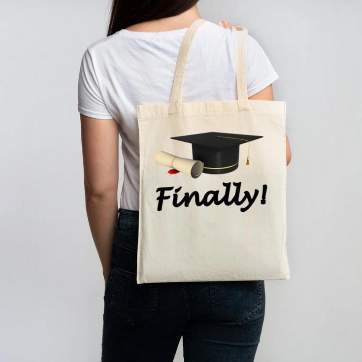 Finally I'm Graduate Graduation Canvas Tote Bag