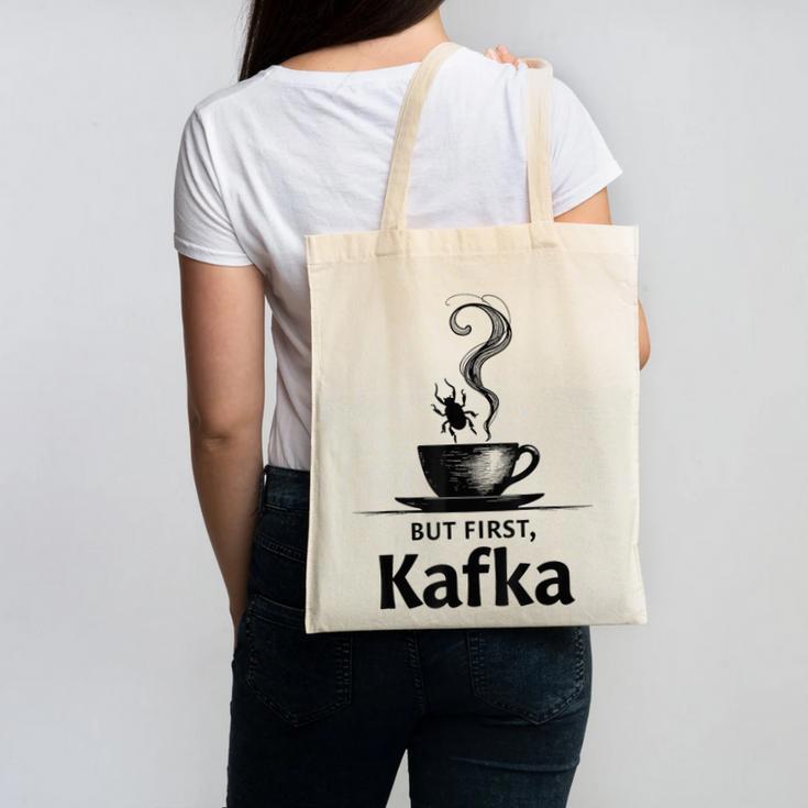 But First Kafka Coffee For Literature & Book Lovers Canvas Tote Bag