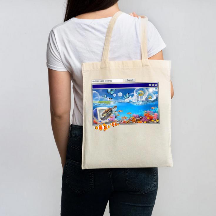 Frutiger Aero Y2k 2000s Canvas Tote Bag