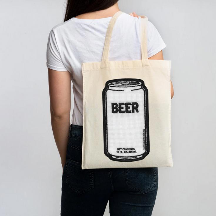 Generic Beer 1980s 80s Nostalgia Premium Tri-Blend Canvas Tote Bag