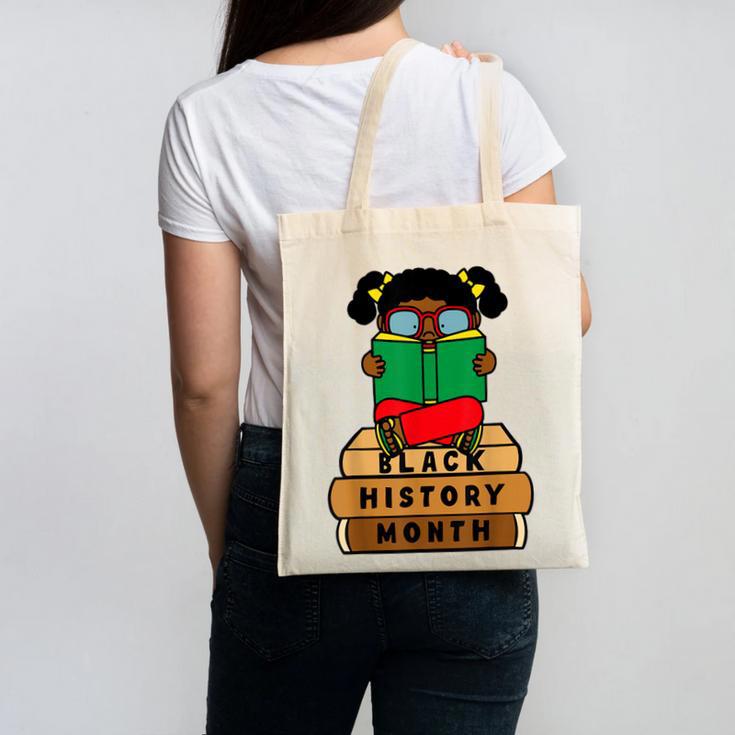 Girl Kid Reading Book Black History Month Bookworm Canvas Tote Bag Girl Kid Reading Book Black History Month Bookworm Canvas Tote Bag