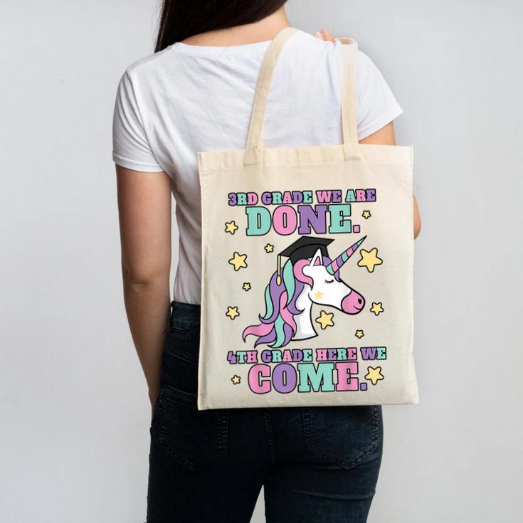 Girls 3rd Grade Graduation Magical Unicorn Canvas Tote Bag