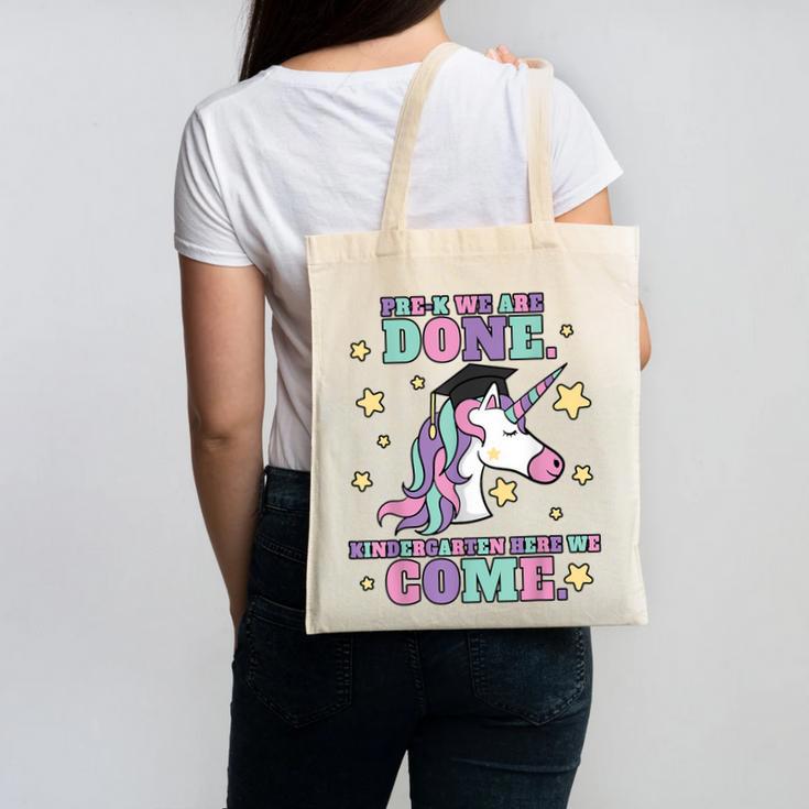 Girls Pre-K Graduation Magical Unicorn Canvas Tote Bag